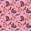 Disney's Character Valentine's Day Nightmare Before Christmas Valentine Pink Cotton Fabric By The Yard 1 Disney's Character Valentine's Day Nightmare Before Christmas Valentine Pink Cotton Fabric By The Yard -Michaels Fabric Sale 94656990068848