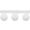 20 Yards Of 1 1/2 " Bonita Pom PomFringe Trim | 20 Yard Cut White -Michaels Fabric Sale 9858728625808 1