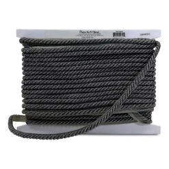 10 Yards Of Nicholas 3/8" Twisted Lip Cord Trim | 10 Yard Cut Metallic Black -Michaels Fabric Sale 98693197366928