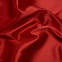 1 Yard Red Polyester Cotton Zibeline Fabric Solid 60 Inch Width