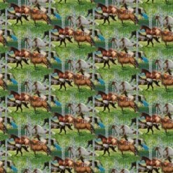 Wild Wings Horses Running Free Allover Cotton Fabric