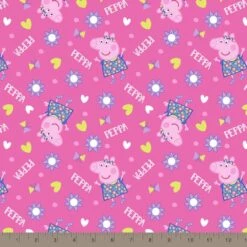 Peppa Pig Pink Toss Cotton Fabric -Michaels Fabric Sale D219509S 2
