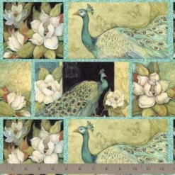 Springs Creative Iridescent Peacock Multicolored Patch Cotton Fabric -Michaels Fabric Sale D219518S 2