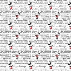 Disney® Mickey And Minnie Fashionable Mickey With Words Cotton Fabric -Michaels Fabric Sale D219526S 1 1