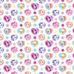 Hasbro My Little Pony Heart Toss Cotton Fabric -Michaels Fabric Sale D219538S 1 1