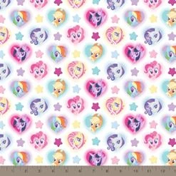 Hasbro My Little Pony Heart Toss Cotton Fabric -Michaels Fabric Sale D219538S 2