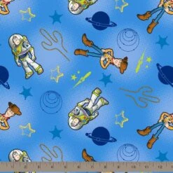 Disney® Pixar Toy Story Buzz & Woody Blue Cotton Fabric 7 Disney® Pixar Toy Story Buzz & Woody Blue Cotton Fabric -Michaels Fabric Sale D219544S 2