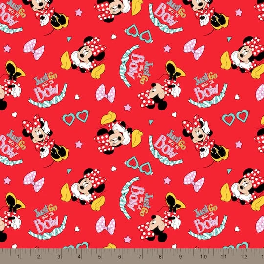 Disney® Minnie Mouse Red Go With The Bow Knit Fabric 5 Disney® Minnie Mouse Red Go With The Bow Knit Fabric - Image 3