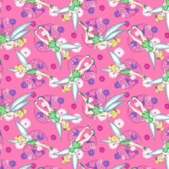 Disney® Tink Fashion Pink Tinkerbell Allover Cotton Fabric