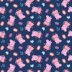 Peppa Pig Navy Peppa By The Seaside Cotton Fabric -Michaels Fabric Sale D219557S 1 1