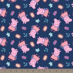 Peppa Pig Navy Peppa By The Seaside Cotton Fabric -Michaels Fabric Sale D219557S 2