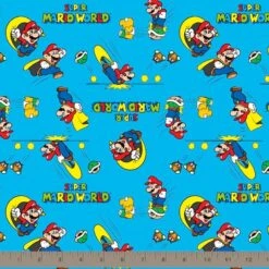 Nintendo® Mario Blue Retro Super Mario World Cotton Fabric -Michaels Fabric Sale D219561S 2