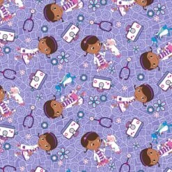 Disney® Doc McStuffins Lavender Hospital Helpers Cotton Fabric -Michaels Fabric Sale D219570S 1 1