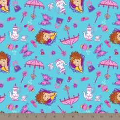Disney® Fancy Nancy Blue Fancy Things Cotton Fabric -Michaels Fabric Sale D219572S 2