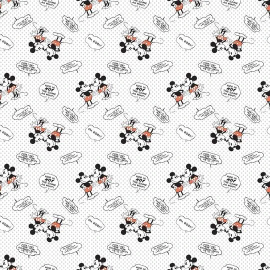 Disney® Mickey & Minnie Vintage Multicolored Nice Is Not The Same As Wimpy Cotton Fabric 4 Disney® Mickey & Minnie Vintage Multicolored Nice Is Not The Same As Wimpy Cotton Fabric - Image 2
