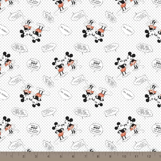 Disney® Mickey & Minnie Vintage Multicolored Nice Is Not The Same As Wimpy Cotton Fabric 5 Disney® Mickey & Minnie Vintage Multicolored Nice Is Not The Same As Wimpy Cotton Fabric - Image 3