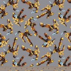 Hasbro Transformers Gray Bumblebee Toss Cotton Fabric -Michaels Fabric Sale D219577S 2