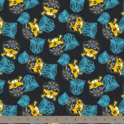 Hasbro Transformers Bumblebee Head Toss Cotton Fabric -Michaels Fabric Sale D219578S 2