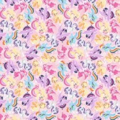 Hasbro My Little Pony Multicolored Packed Pony Friends Cotton Fabric -Michaels Fabric Sale D219579S 1 1