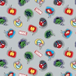 Marvel Kawaii Multicolored Speech Bubbles Cotton Fabric -Michaels Fabric Sale D219580S 1 1