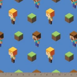 Mojang Minecraft Alex & Steve Cotton Fabric -Michaels Fabric Sale D219586S 2