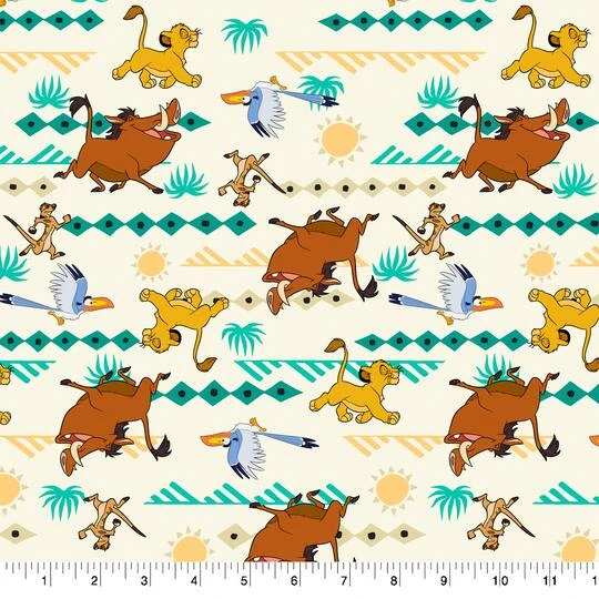 Disney® Lion King Simba Geometric Print Cotton Fabric 5 Disney® Lion King Simba Geometric Print Cotton Fabric - Image 3