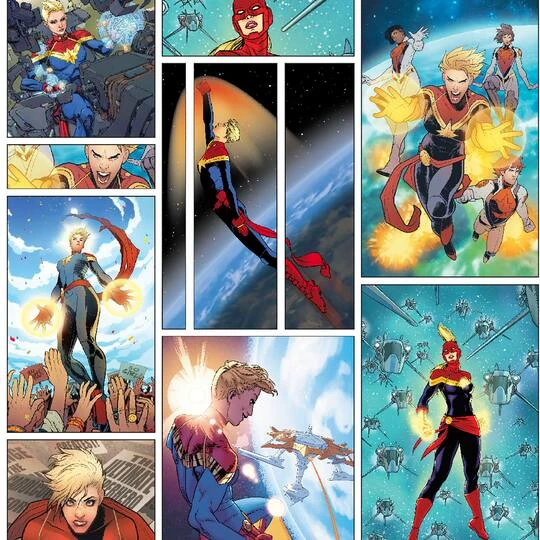 Marvel® Captain Marvel Patch Cotton Fabric 4 Marvel® Captain Marvel Patch Cotton Fabric - Image 2