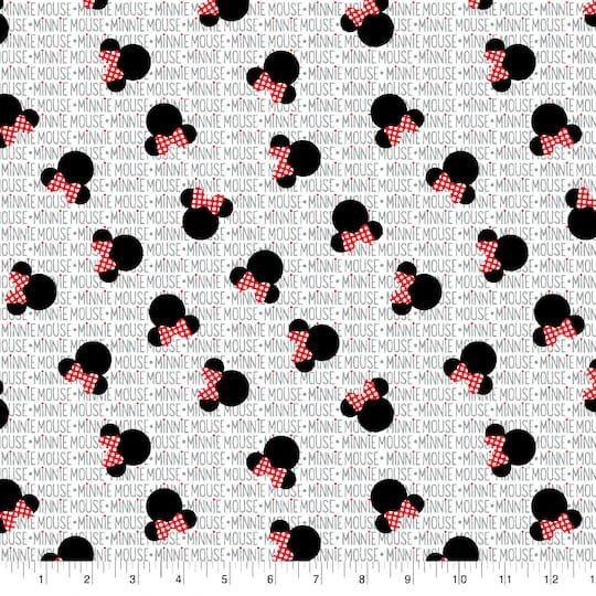 Springs Creative Disney® Minnie Mouse Heads On White Cotton Fabric 3 Springs Creative Disney® Minnie Mouse Heads On White Cotton Fabric