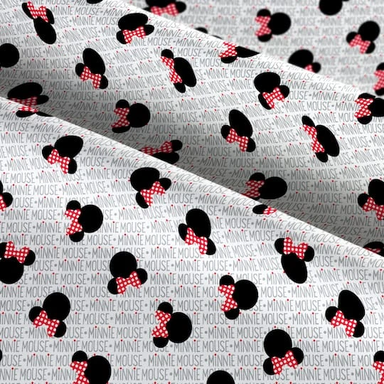 Springs Creative Disney® Minnie Mouse Heads On White Cotton Fabric 5 Springs Creative Disney® Minnie Mouse Heads On White Cotton Fabric - Image 3