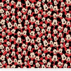 Springs Creative Disney® Mickey Mouse Heads On Red Fleece