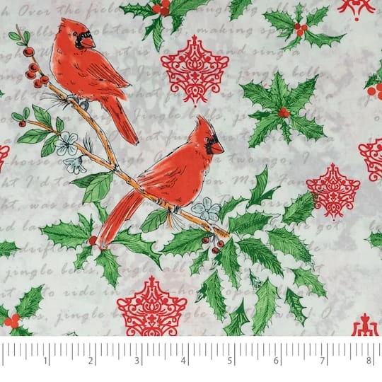 SINGER Christmas Cardinals 5 Piece Fat Quarter Bundle 6 SINGER Christmas Cardinals 5 Piece Fat Quarter Bundle - Image 4