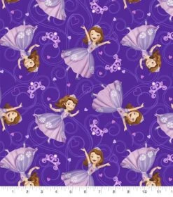 Disney Sofia The First Cotton Fabric -Michaels Fabric Sale D510986S 1