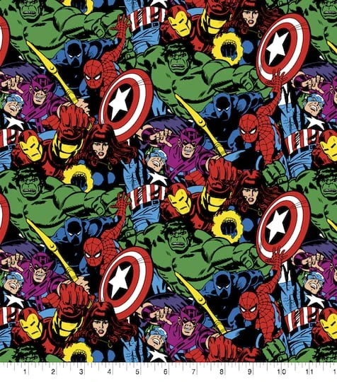 Marvel Retro Heroes Packed Cotton Fabric 5 Marvel Retro Heroes Packed Cotton Fabric - Image 3
