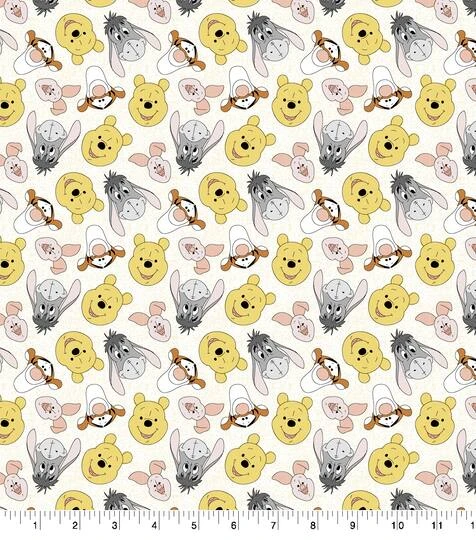 Disney Pooh & Friends Tossed Cotton Fabric 4 Disney Pooh & Friends Tossed Cotton Fabric - Image 2