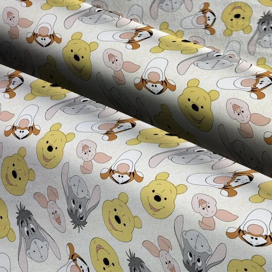 Disney Pooh & Friends Tossed Cotton Fabric 6 Disney Pooh & Friends Tossed Cotton Fabric - Image 4