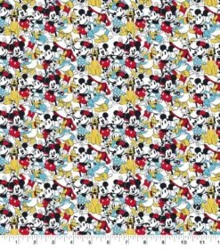 Disney Mickey Sensational Six Vintage Cotton Fabric -Michaels Fabric Sale D510993S 1 1