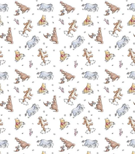 Disney Pooh & Friends Cotton Fabric 5 Disney Pooh & Friends Cotton Fabric - Image 3