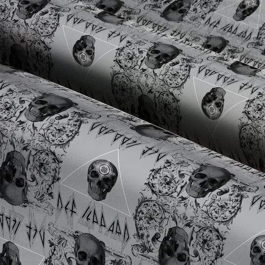 Epic Def Leppard Skulls Cotton Fabric 6 Epic Def Leppard Skulls Cotton Fabric - Image 4
