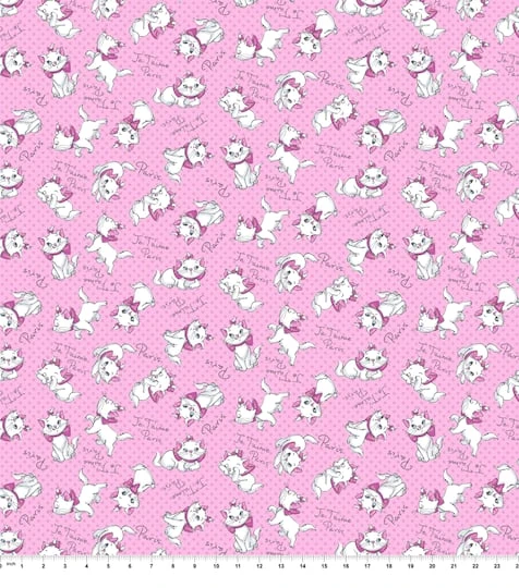 Disney® Marie Amie Je'taime Paris Cotton Fabric 3 Disney® Marie Amie Je'taime Paris Cotton Fabric