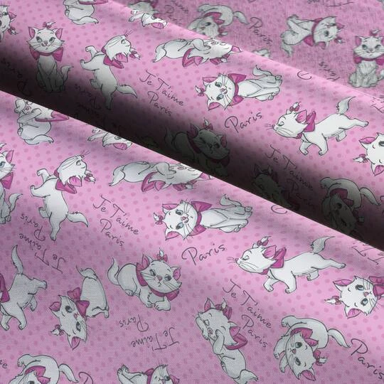Disney® Marie Amie Je'taime Paris Cotton Fabric 6 Disney® Marie Amie Je'taime Paris Cotton Fabric - Image 4