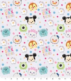Disney® Tsum Tsum I Love My Friends Cotton Fabric -Michaels Fabric Sale D511008S 1 1
