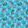 Disney® Lilo & Stitch Flowers Cotton Fabric 2 Disney® Lilo & Stitch Flowers Cotton Fabric -Michaels Fabric Sale D511009S 1