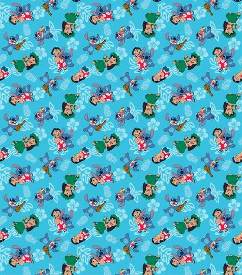 Disney® Lilo & Stitch Flowers Cotton Fabric 5 Disney® Lilo & Stitch Flowers Cotton Fabric - Image 3