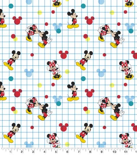 Disney® Mickey Minnie Grid Cotton Fabric 3 Disney® Mickey Minnie Grid Cotton Fabric