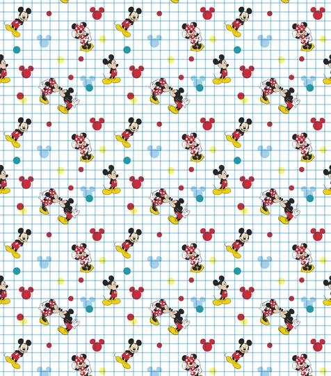 Disney® Mickey Minnie Grid Cotton Fabric 5 Disney® Mickey Minnie Grid Cotton Fabric - Image 3