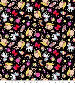 Nickelodeon JoJo Siwa Emoji Cotton Fabric 7 Nickelodeon JoJo Siwa Emoji Cotton Fabric -Michaels Fabric Sale D511012S 1 1