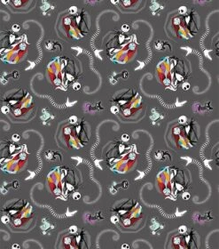 Disney Nightmare Before Christmas Jack & Sally Vortex Cotton Fabric 7 Disney Nightmare Before Christmas Jack & Sally Vortex Cotton Fabric -Michaels Fabric Sale D511015S 2 1
