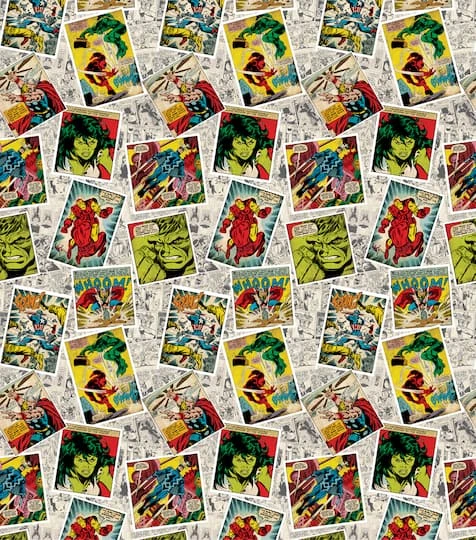 Marvel Retro Comic Super Hero Cotton Fabric 4 Marvel Retro Comic Super Hero Cotton Fabric - Image 2