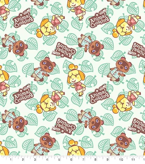 Nintendo Animal Crossing New Horizons Tom & Isabelle Nook Cotton Fabric 4 Nintendo Animal Crossing New Horizons Tom & Isabelle Nook Cotton Fabric - Image 2