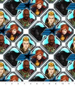 Hasbro Gi Joe Character Badge Cotton Fabric -Michaels Fabric Sale D511020S 1